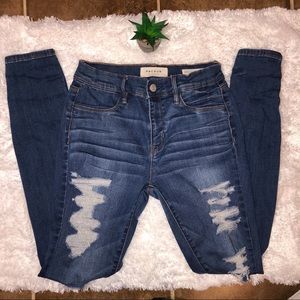 pacsun skinny distressed jeans